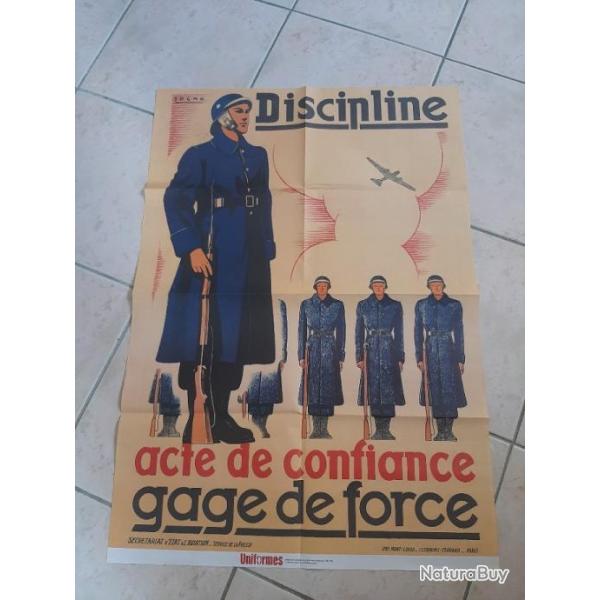 Copie affiche arm�e fran�aise 1940 mod�le 1