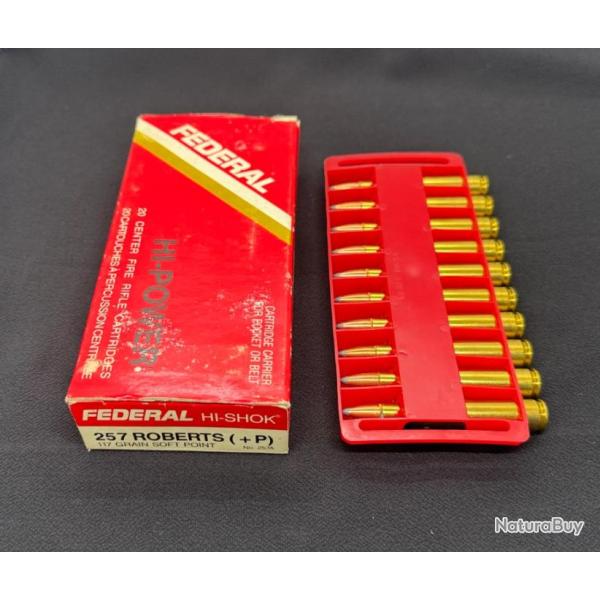 1 boite de 20 cartouches + 10 cartouches calibre 257 Roberts de marque Federal