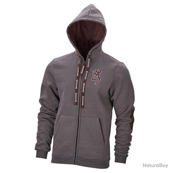 Sweat � capuche Snapshot Zip Couleur Gris cendr�