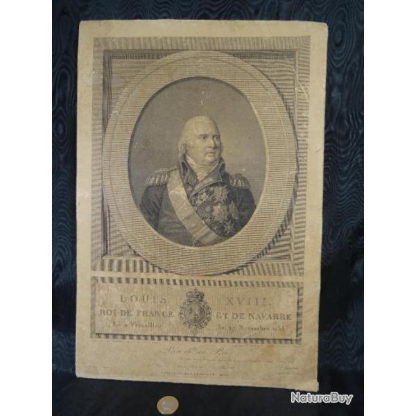 portrait d'�poque de Louis XVIII roi de France