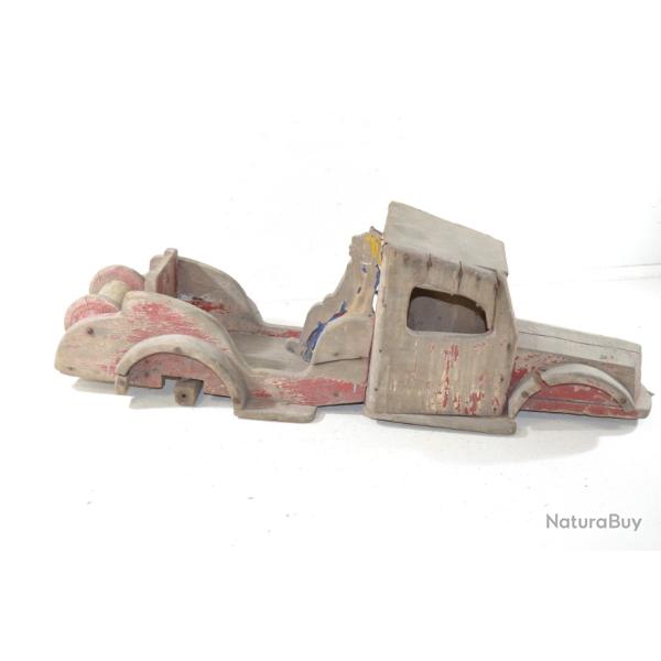 Ancien grand jouet camion de pompiers ann�es 1930 1940 1950 ? Vintage. A restaurer. Sapeurs Pompiers