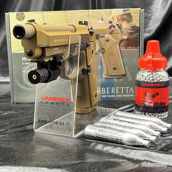 Pack laser pr�t � tirer PISTOLET BERETTA "M9A3" CO2 - CAL BB's 4.5 FDE FM
