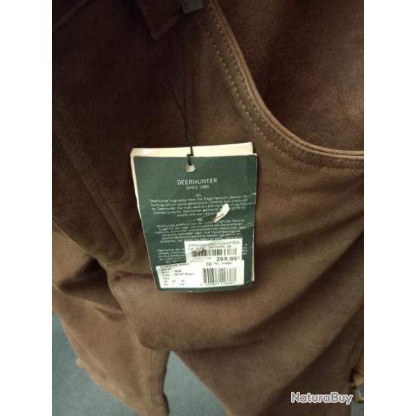 Pantalon deerhunter Strasbourg cuir Marron Taille 48
