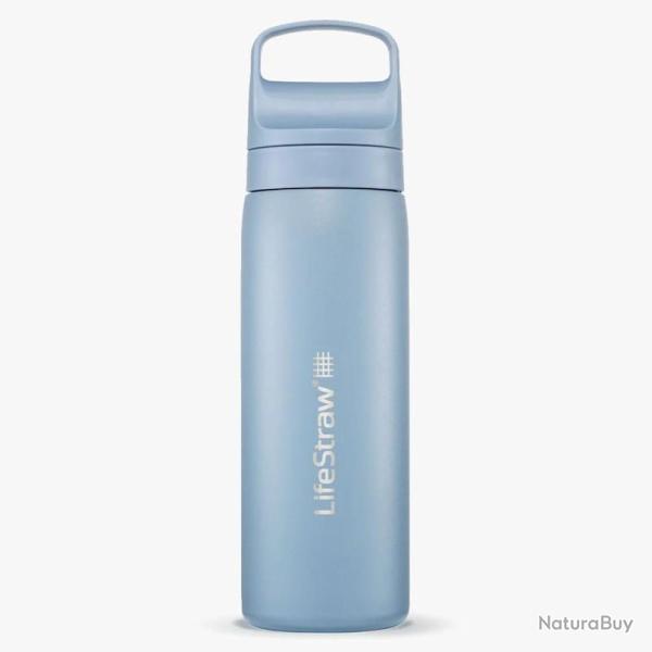 Gourde filtre � eau Lifestraw Go Series Stainless Steel 530 ml bleue