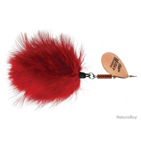 Cuill�re MEPPS Giant Marabou Cuivre / Rouge