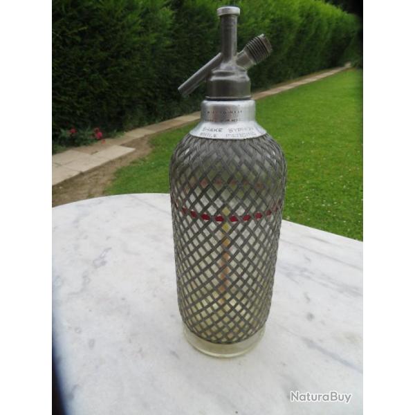 Ancienne bouteille siphon grillag "Sparklets Ltd Makers - London "Grand Modle "C Size" (Vers 1930)