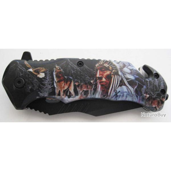 COUTEAU DE COLLECTION  INDIEN  LOUP - R�f.261