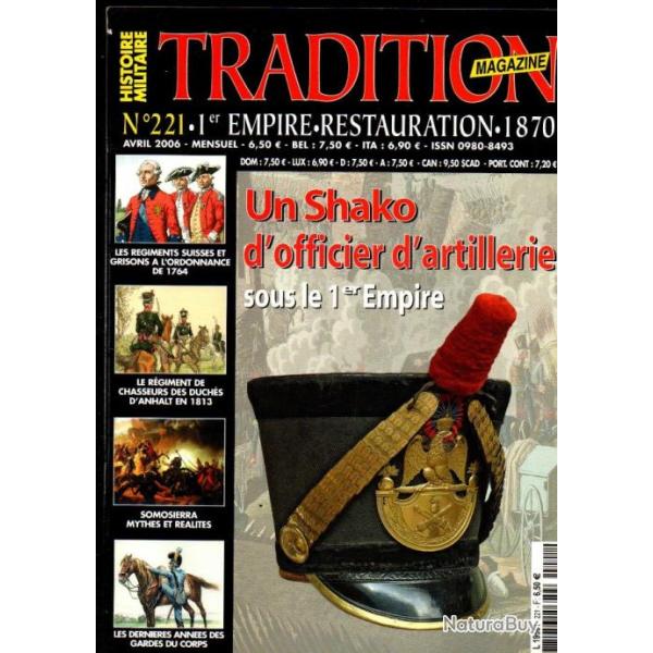 Tradition magazine 221 platine r�glementaire fran�aise 1717-1857 part 1, chasseurs duch� d'anhalt