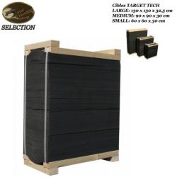 TARGET TECH cible de tir &agrave; l'arc mur multicouches en mousse avec support en bois 60 cm - 90 cm - 130