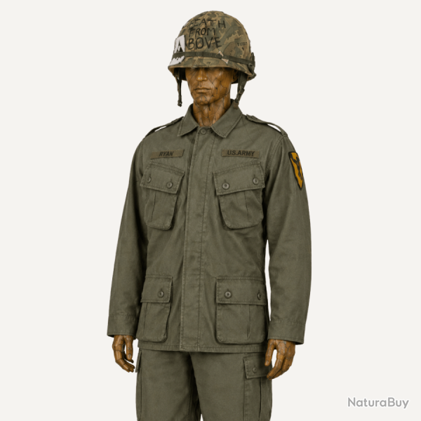 Veste Militaire US Vietnam M64 Jungle 1stCavalry XL
