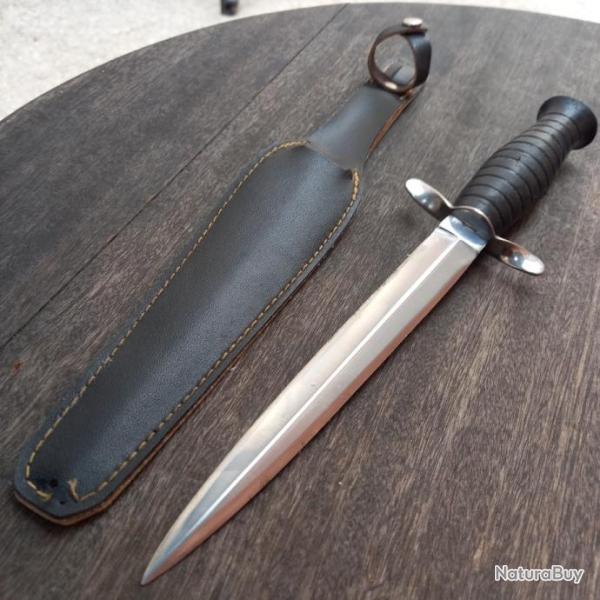 Joli Poignard Dague de avec tui en cuir