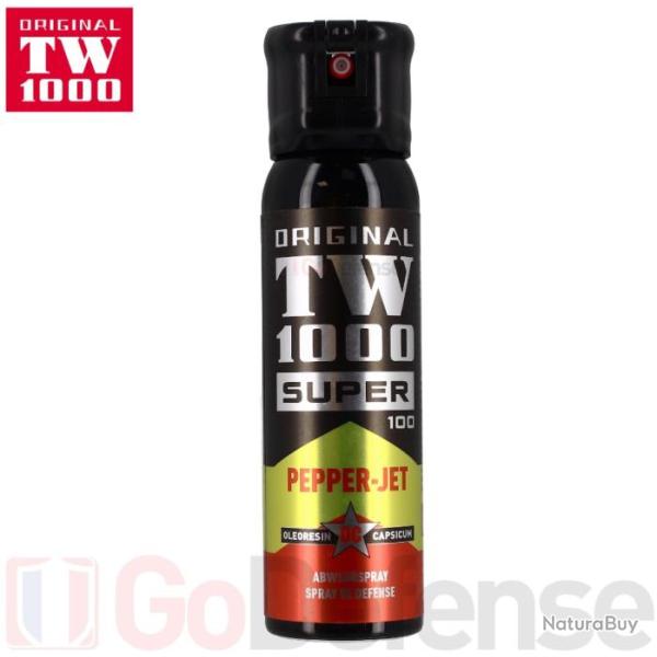 SPRAY AU POIVRE POUR L AUTOD�FENSE PERSONNELLE TW1000 PEPPER -JET SUPER 100 100ML VENDU PAR 6 PIECES