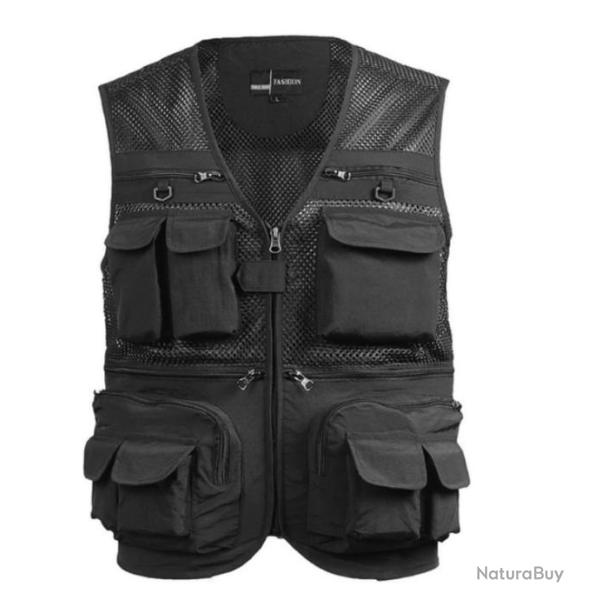 Gilet de P�che du XL au 5XL COLORIS NOIR