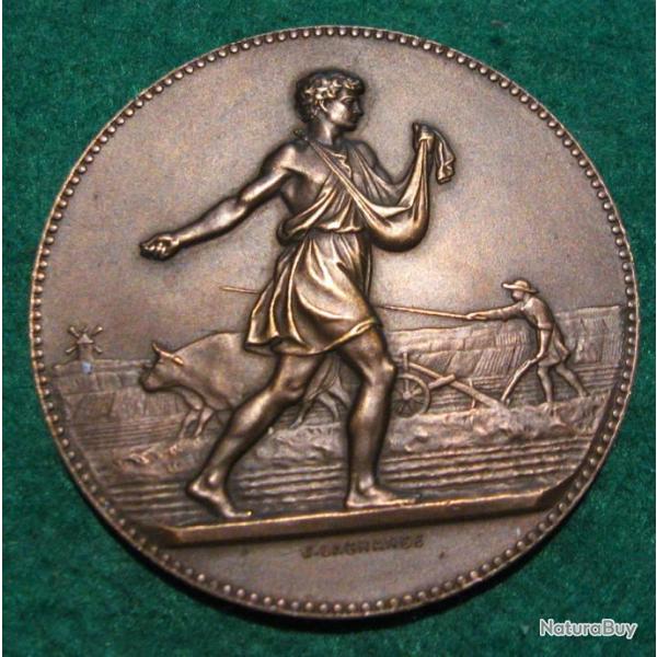 medaille en bronze  " ministere de l'agriculture " 52 grs diametre 50 mm r�publique fran�aise