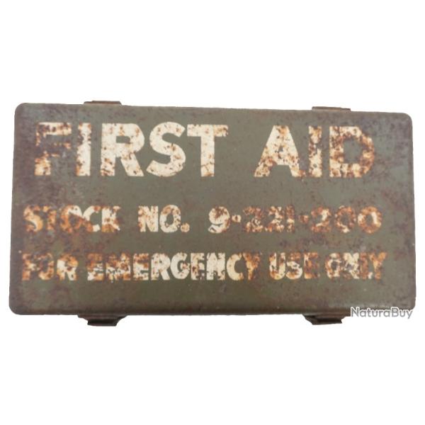 Bo�te Originale US "First Aid - For emergency Use only" de v�hicule et Jeep WW2