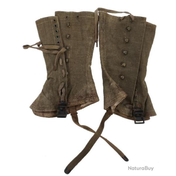 Paire de gu�tres de l'arm�e fran�aise des ann�es 50, �poque Alg�rie/Indochine