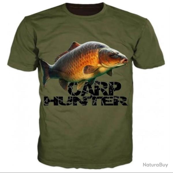 Tee-shirts Carp Hunter taille M � 3xl