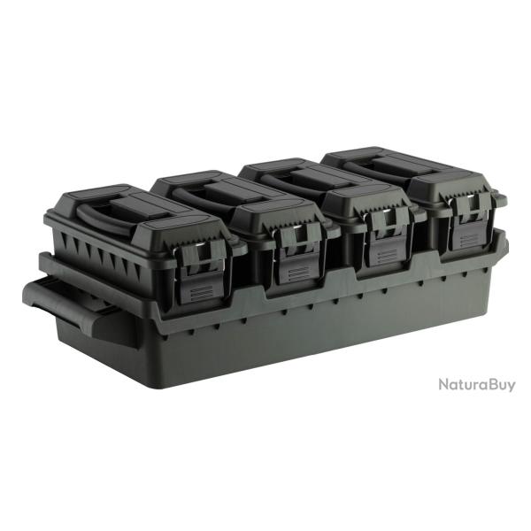 Set 4 Caisses � Munitions avec Bac de Transport
