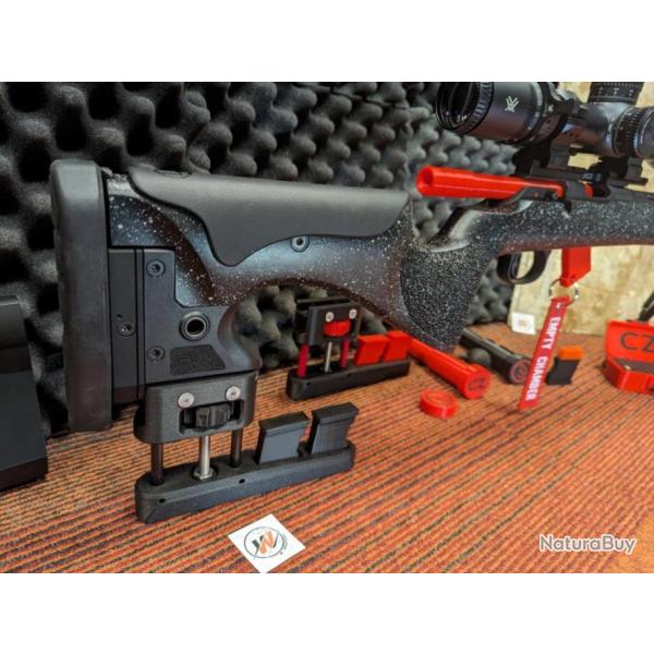 CZ 457 LRP - Support de sac r�glable PETIT V3 -  TIGE INOX / MODELE UNIQUE (bag rider)