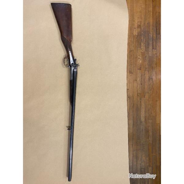 fusil juxtapose artisanal bege 16/65 68 cm 1/2 3/4 extracteur pour decoration