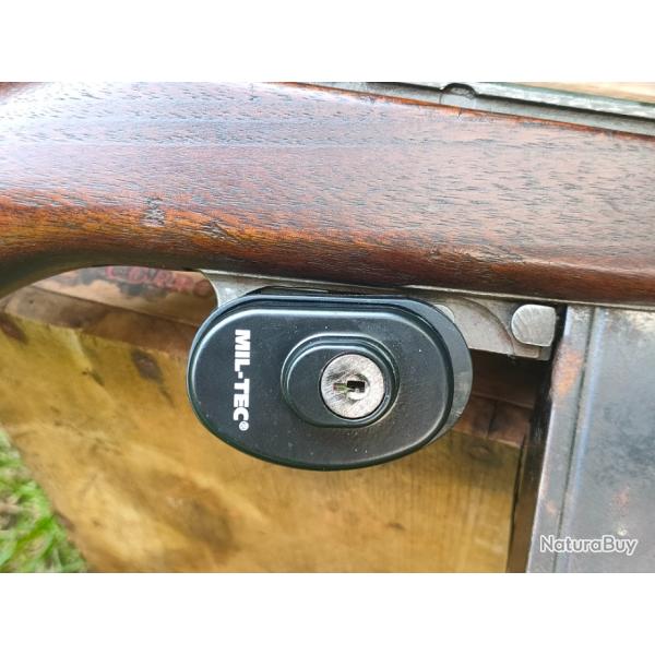 Verrou de pontet � cl�s avec deux cl�s pour armes longues fusil carabine