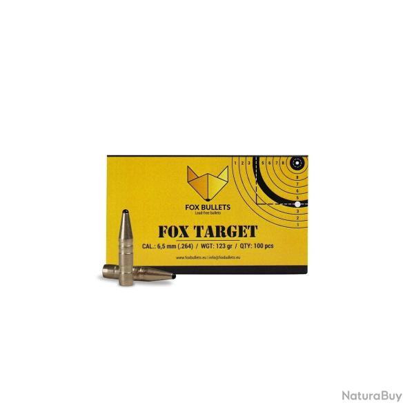 Ogives Fox Bullets Target - 123 gr / 6,5 mm (264)