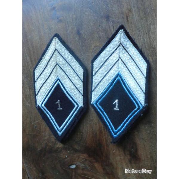 paires losanges de bras 1er r�giment de hussards parachutiste