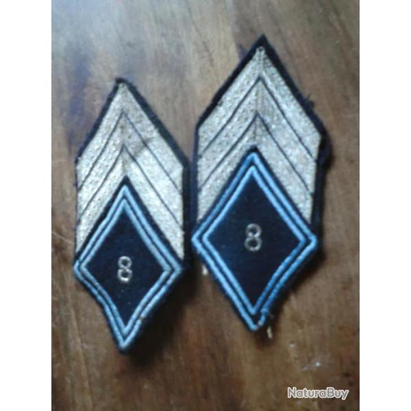 losange de bras �cusson de mar�chal des logis chef  du 8eme r�giment de hussards