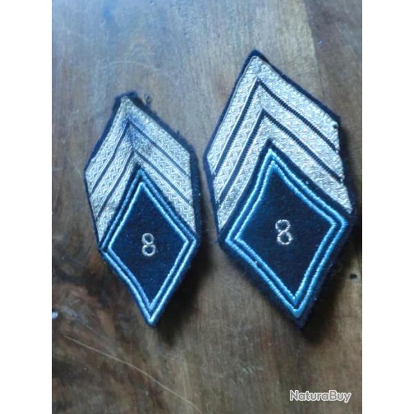 losange de bras  de mar�chal des logis chef  du 8eme r�giment de hussards