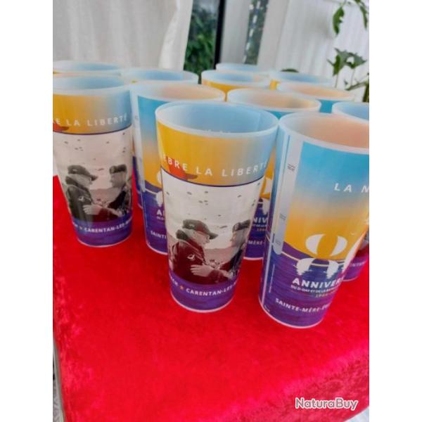 Gobelets 80�me anniversaire du d�barquement en Normandie 12 unit�s 50cl