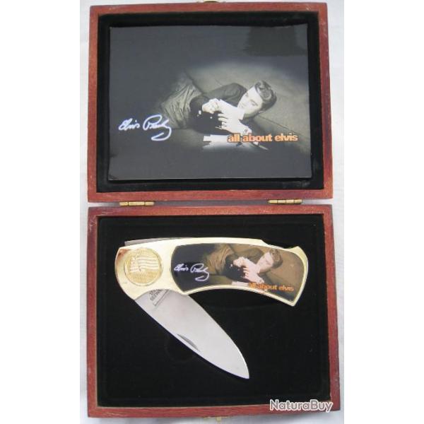 COUTEAU DE COLLECTION MOTIF USA  ELVIS PRESLEY - R�f.6219