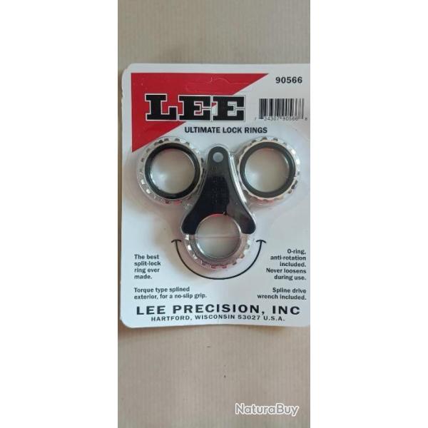 Lee Ultimate Bague de Verrouillage Lock Ring 3-Pack + cl� L90566