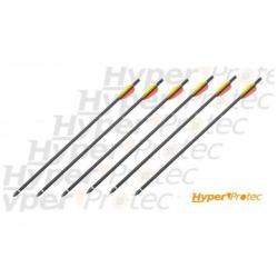 Lot de 6 fl&egrave;ches aluminium sp&eacute;cial arbal&egrave;te 20 pouces - 50 cm