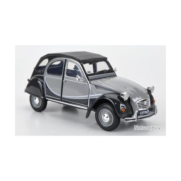 Miniature - Citro�n 2CV 6 charleston gris et noir 1/24 | Welly (0000 3529)