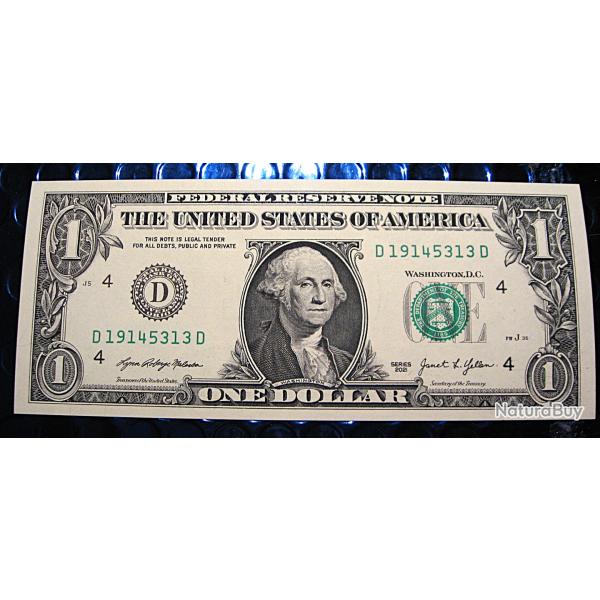 USA billet de 1 dollar neuf serie 2021