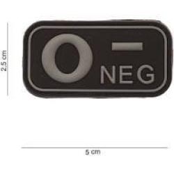 Patch PVC groupe sanguin noir AB N&eacute;gatif