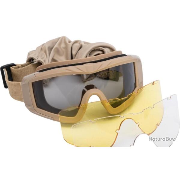 Masque "Desert Storm" w/ 3 Verres (S&T) D�sert Transparent / Jaune / Fum�