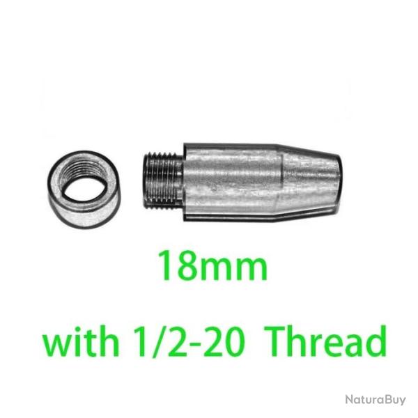 Adaptateur 1/2"-20 pour canon non filet� - Diam�tre 18 mm
