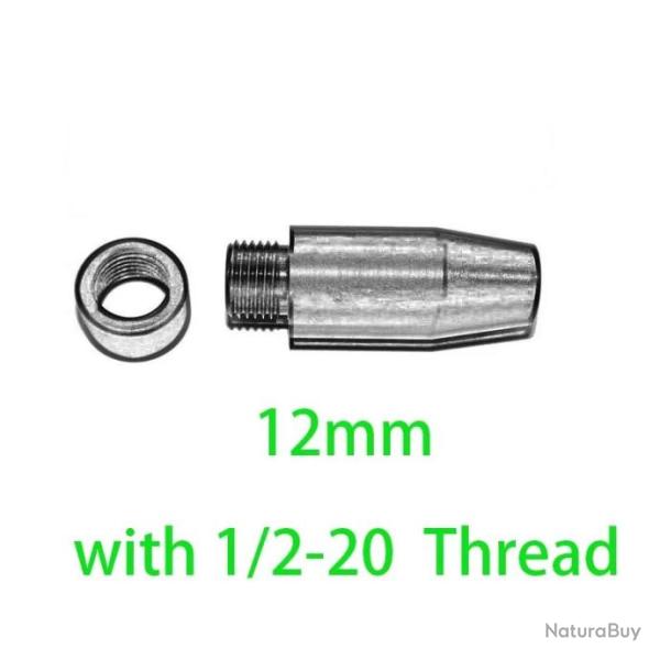 Adaptateur 1/2"-20 pour canon non filet� - Diam�tre 12 mm