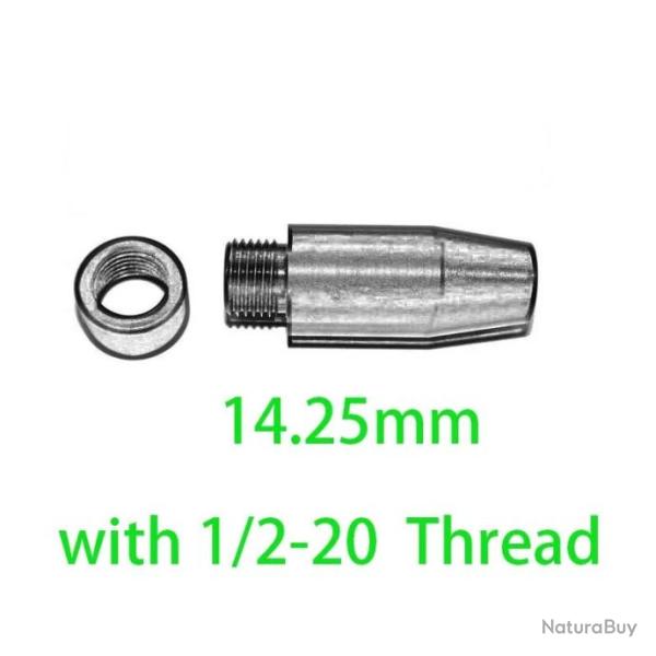 Adaptateur 1/2"-20 pour canon non filet� - Diam�tre 14,25 mm