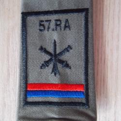 fourreau &eacute;paulette compagnie escadron 57 r&eacute;giment artillerie