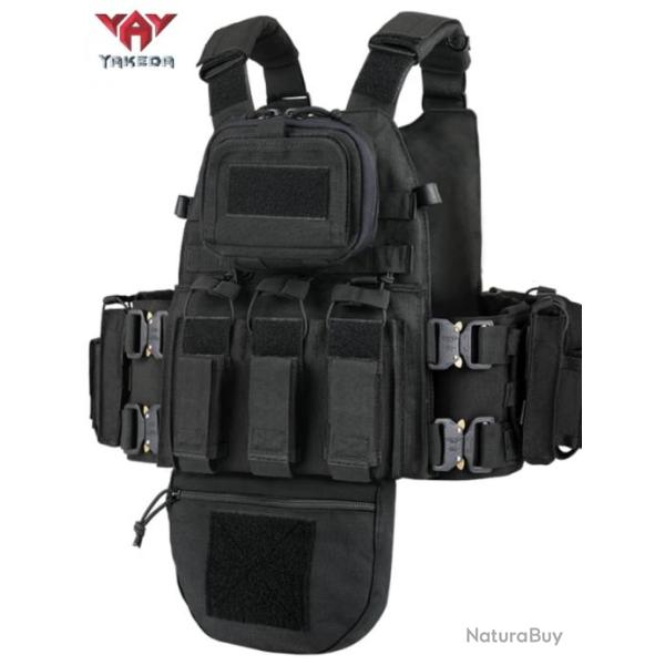 Gilet porte plaques tactique avec 2 plaque (nij III-IV)