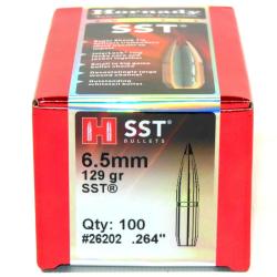 Ogives HORNADY 6,5mm .264 - 129grs SST - 26202 - Boite de 100 unit&eacute;s