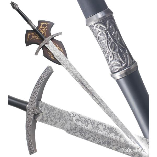 Le Seigneur des Anneaux Ep�e Witch King Witchking Sabre + Plaque Mural Repliksword