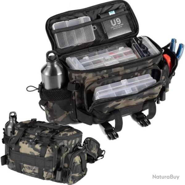 Sac de P�che en Mer P�che � la Carpe Stockage pour Mat�riel de P�che Grande Capacit� Multi-Poches