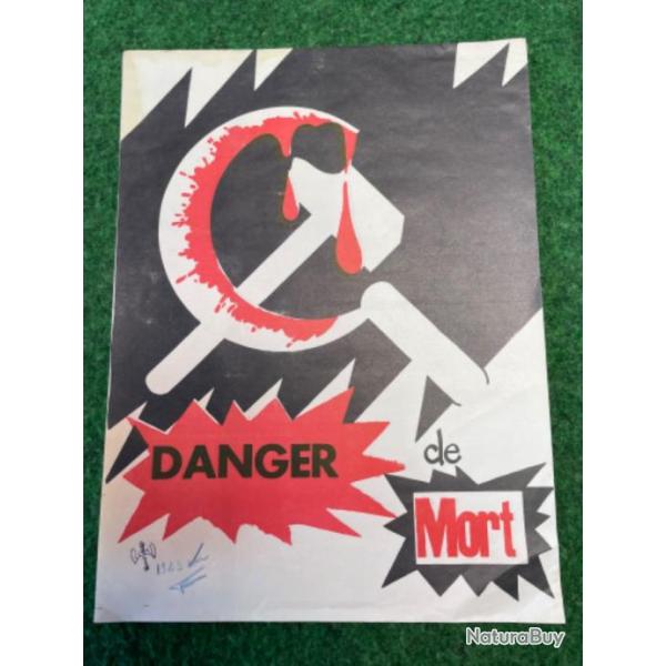 AFFICHE  ANTI  COMMUNISTE   R�GIME DE VICHY  P�TAIN   1943 W W 2