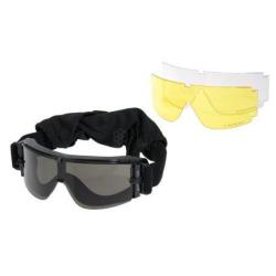 Masque Protection GX-1000 (101 Inc) Noir Transparent / Jaune / Fum&eacute;