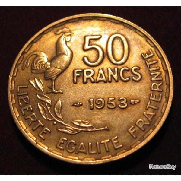 piece de 50 francs G.Guiraud 1953 bronze d'aluminium