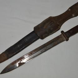 BAIONNETTE MAUSER MODELE 1884/98 1&deg; MODELE-POUR FUSIL MAUSER G.98-AVEC GOUSSET DATE 1916-MITRAILLEUR