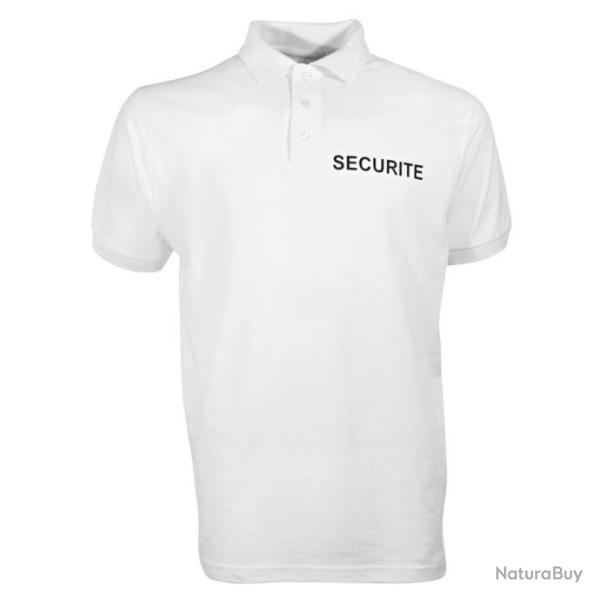 PROMOTION ! Polo coton S�curit� blanc City Guard